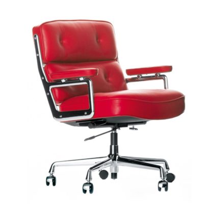 An Image of Vitra Eames Lobby Chair Es104 Nero Leather