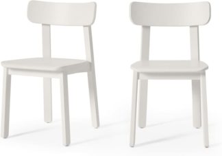 An Image of Asuna Set of 2 Dining Chairs, Ivory White