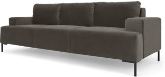 An Image of Frederik 3 Seater Sofa, Otter Velvet