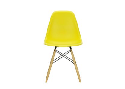 An Image of Vitra Eames DSW Chair New Height Ice Grey Dark Maple