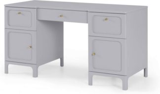 An Image of Bromley Wide Desk, Grey & Mint