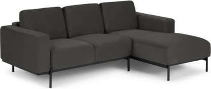 995a5a40aee268539dc84dfadbd65016bb64efb33865189f82df6b003f0d3e8d.jpg An Image of Jarrod Right Hand Facing Chaise End Corner Sofa, Plush Asphalt Velvet