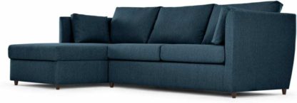 An Image of Milner Left Hand Facing Corner Storage Sofa Bed with Foam Mattress, Arctic Blue
