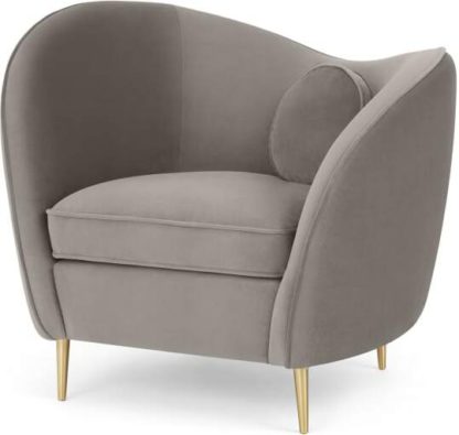 An Image of Kooper Accent Armchair, Alaska Grey Velvet