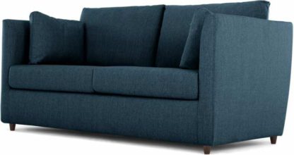 An Image of Milner Sofa Bed with Memory Foam Mattress, Arctic Blue