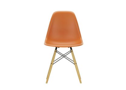 An Image of Vitra Eames DSW Chair New Height Ice Grey Dark Maple