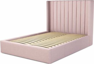 An Image of Custom MADE Cory Double size Bed with Drawers, Tea Rose Pink Cotton