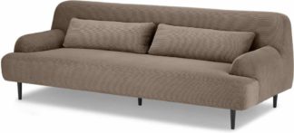 An Image of Giselle 3 Seater Sofa, Taupe Corduroy Velvet