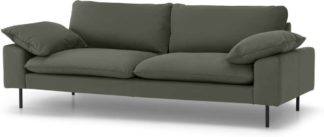 An Image of Fallyn 3 Seater Sofa, Nubuck Loden Leather