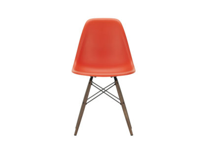 An Image of Vitra Eames DSW Chair New Height Ice Grey Dark Maple