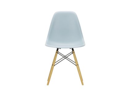 An Image of Vitra Eames DSW Chair New Height Ice Grey Dark Maple