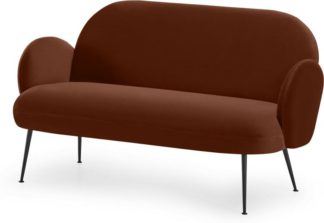 An Image of Bonnie 2 Seater Sofa, Warm Caramel Velvet