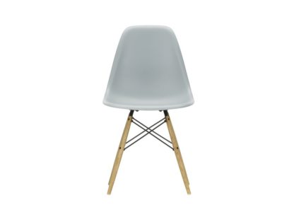 An Image of Vitra Eames DSW Chair New Height Ice Grey Dark Maple