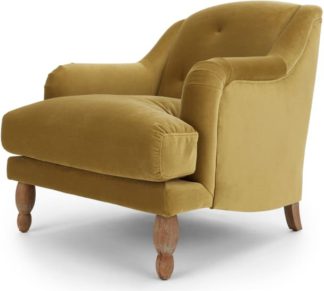 An Image of Ariana Armchair, Ochre Velvet