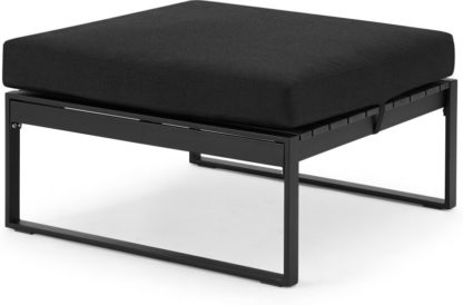 aaa87301e0d3b76fe3982b4f669bd8194a2e3520fe667903f5c2179f4c03c5f9.jpg An Image of Catania Garden Modular Ottoman, Black and Polywood