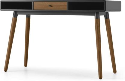 ab15f296b8aa8a0c133e77a1ecb6833f39e720924a5c89e8df2121982b9f05dd.jpg An Image of Edelweiss Desk, Walnut and Black