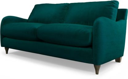 An Image of Custom MADE Sofia 2 Seater Sofa, Plush Mallard Velvet with Light Wood Legs