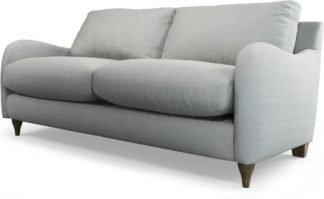 An Image of Custom MADE Sofia 2 Seater Sofa, Athena Dove Grey with Light Wood Legs