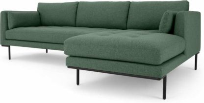 An Image of Harlow Right Hand Facing Chaise End Corner Sofa, Darby Green