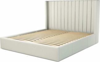 An Image of Custom MADE Cory Super King size Bed with Drawers, Putty Cotton
