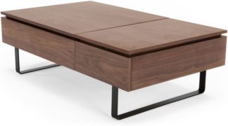 An Image of Flippa Functional Coffee Table with Storage, Walnut