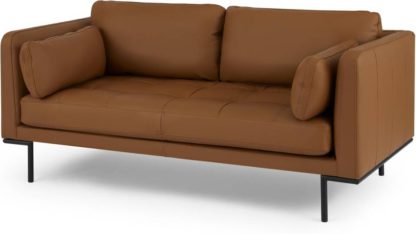 An Image of Harlow Large 2 Seater Sofa, Denver Tan Leather