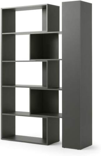 An Image of Doyle Extending Shelving Unit, Slate Grey