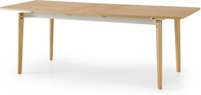 An Image of Mellor 6-8 Seat Extending Dining Table, Oak & Textured White