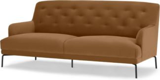 An Image of Attwood 3 Seater Sofa, Golden Amber Velvet