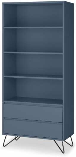 An Image of Elona Bookcase, Slate Blue & Black