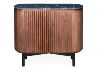 An Image of Heal's Remi Sideboard Small Walnut and Black Marble