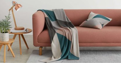 An Image of Holden Cotton Knit Throw 130 x 170cm, Multi