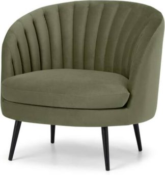 An Image of Sylvie Accent Armchair, Sycamore Green Velvet