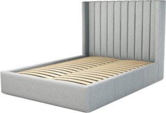 An Image of Custom MADE Cory Double size Bed with Drawers, Wolf Grey Wool