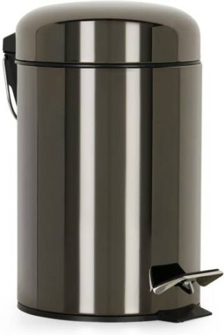 An Image of Lilo Bathroom Pedal Bin 3L, Black Nickel