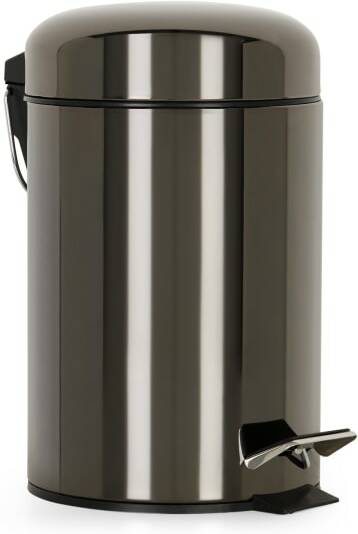 An Image of Lilo Bathroom Pedal Bin 3L, Black Nickel