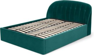 An Image of Margot King Size Ottoman Storage Bed, Seafoam Blue Velvet