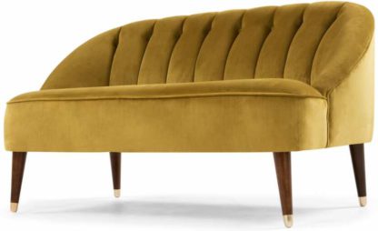 An Image of Margot 2 Seater Sofa, Antique Gold Velvet