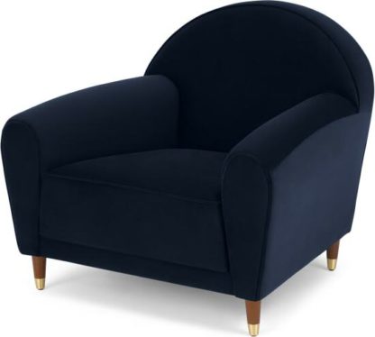 An Image of Carlton Armchair, Ink Blue Velvet