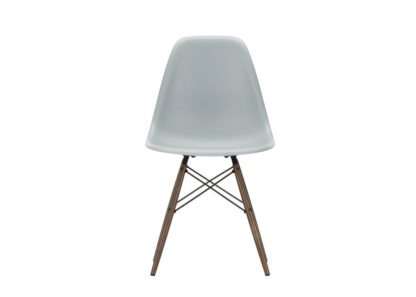 An Image of Vitra Eames DSW Chair New Height Ice Grey Dark Maple