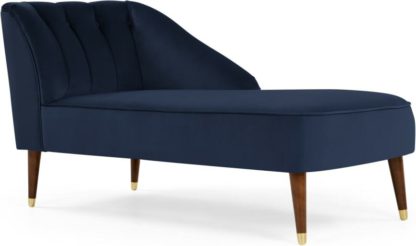 An Image of Margot Right Hand Facing Chaise Longue, Imperial Blue Velvet