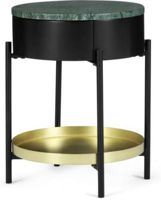 An Image of Masa Bedside Table, Marble & Brass