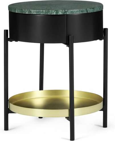 c28569eed64cc426a7fc47b94fca8ecf0cbdf4c8afe050d017c990fc396d3a78.jpg An Image of Masa Bedside Table, Marble & Brass