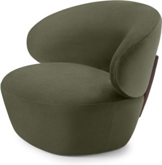 An Image of Amrita Accent Armchair, Sycamore Green Velvet