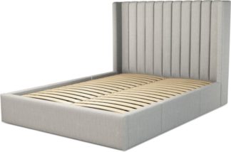 An Image of Custom MADE Cory King size Bed with Drawers, Ghost Grey Cotton