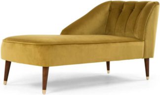 An Image of Margot Left Hand Facing Chaise Longue, Antique Gold Velvet