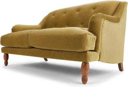 An Image of Ariana 2 Seater Sofa, Ochre Velvet