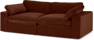 An Image of Samona 3 Seater Sofa, Amber Velvet