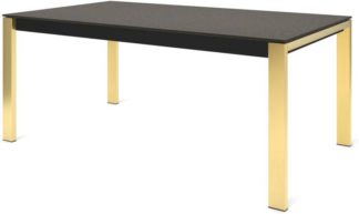 An Image of Custom MADE Corinna 8 Seat Dining Table, Concrete and Brass