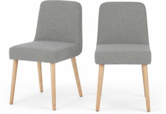 An Image of Adams Set of 2 Dining Chairs, Mountain Grey